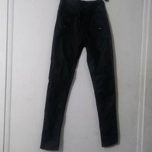 Faux leather jeans